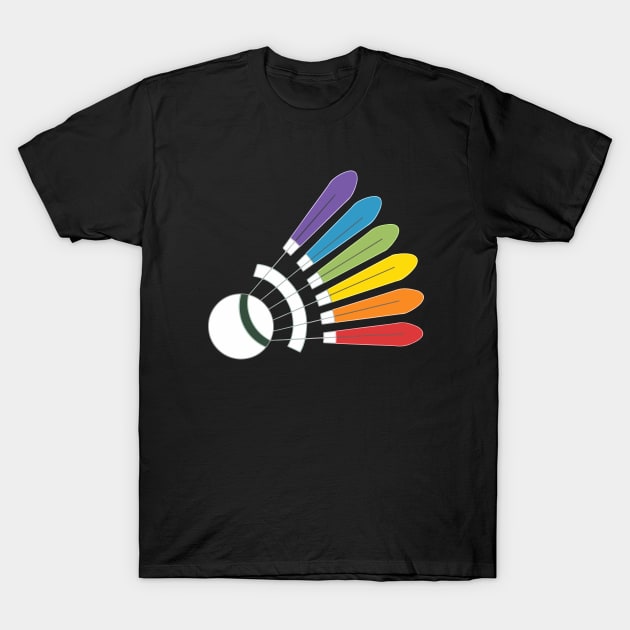 Badminton Shuttlecock Racket Sports Lover Athletic Sports T-Shirt by Mochabonk